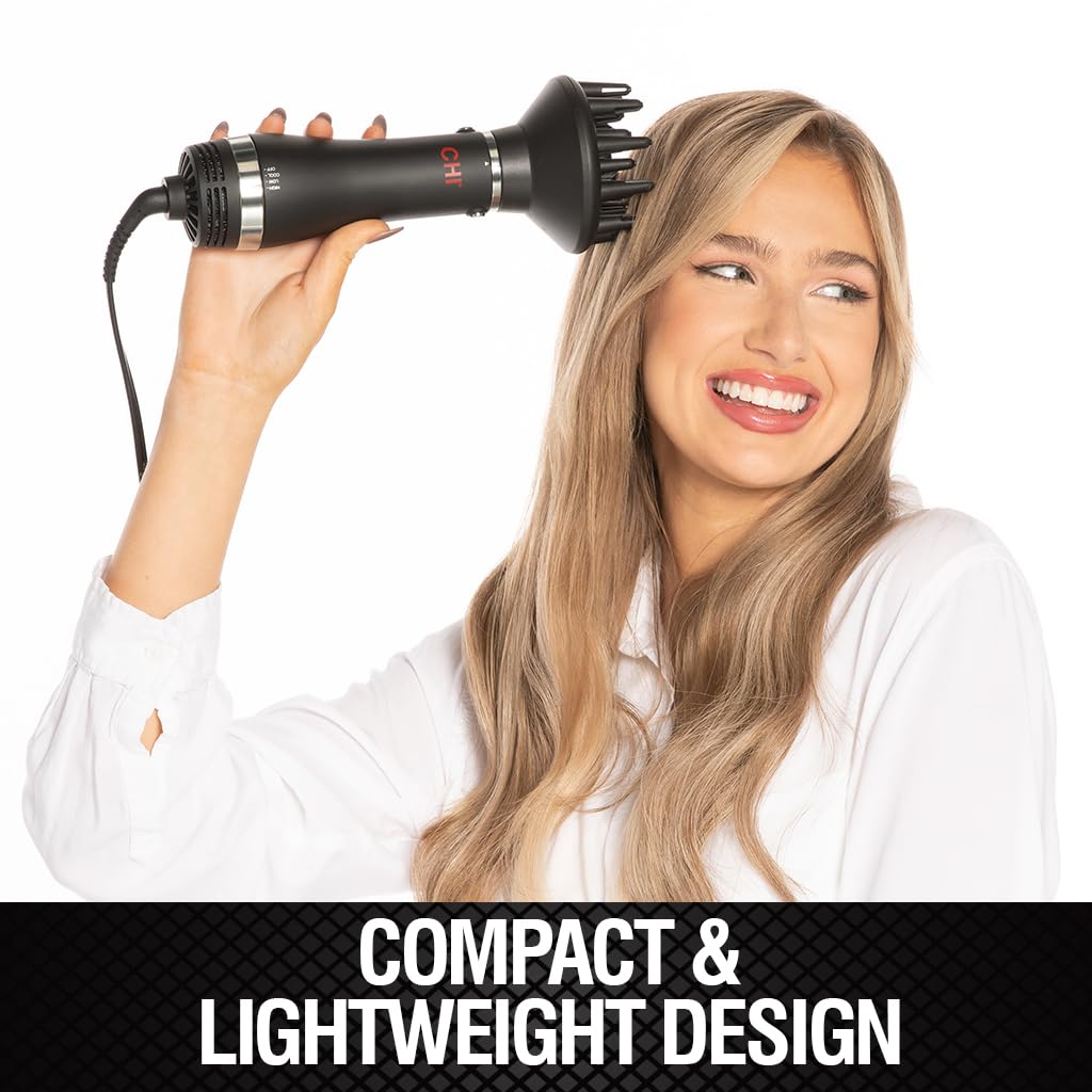 CHI Volumizer hair dryer side view highlights a lightweight ergonomic design.