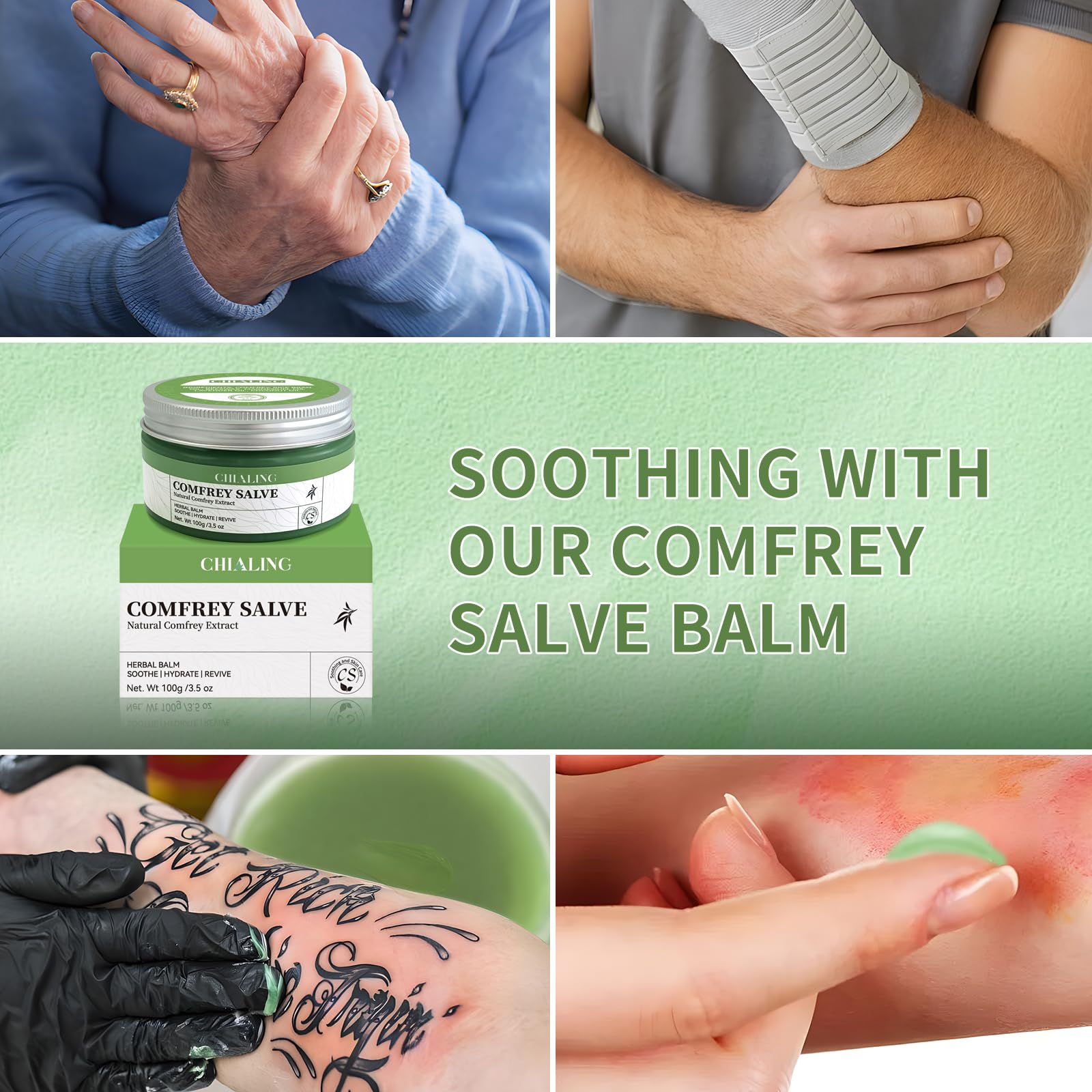 CHIALING Comfrey Salve in a daily routine context for everyday use.