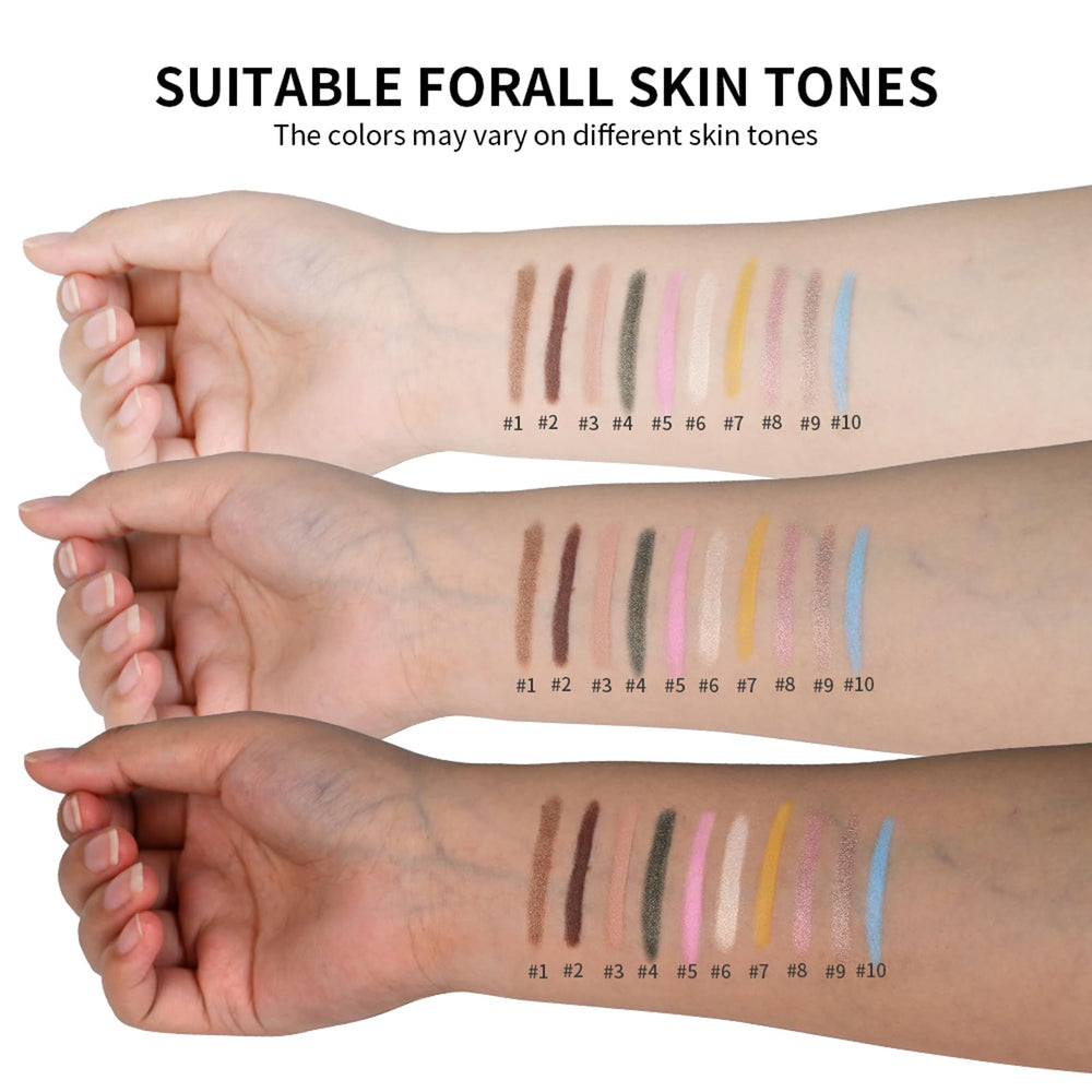 Chifure Eyeshadow Stick with 10 pigmented shades for versatile looks