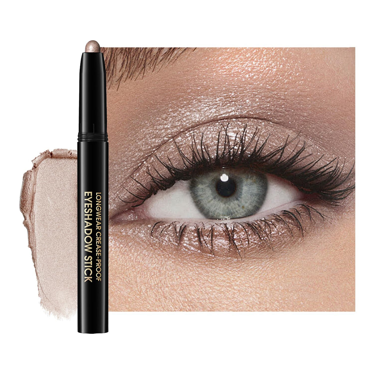 Chifure Eyeshadow Stick Champagne shimmer brightens lids with subtle glow