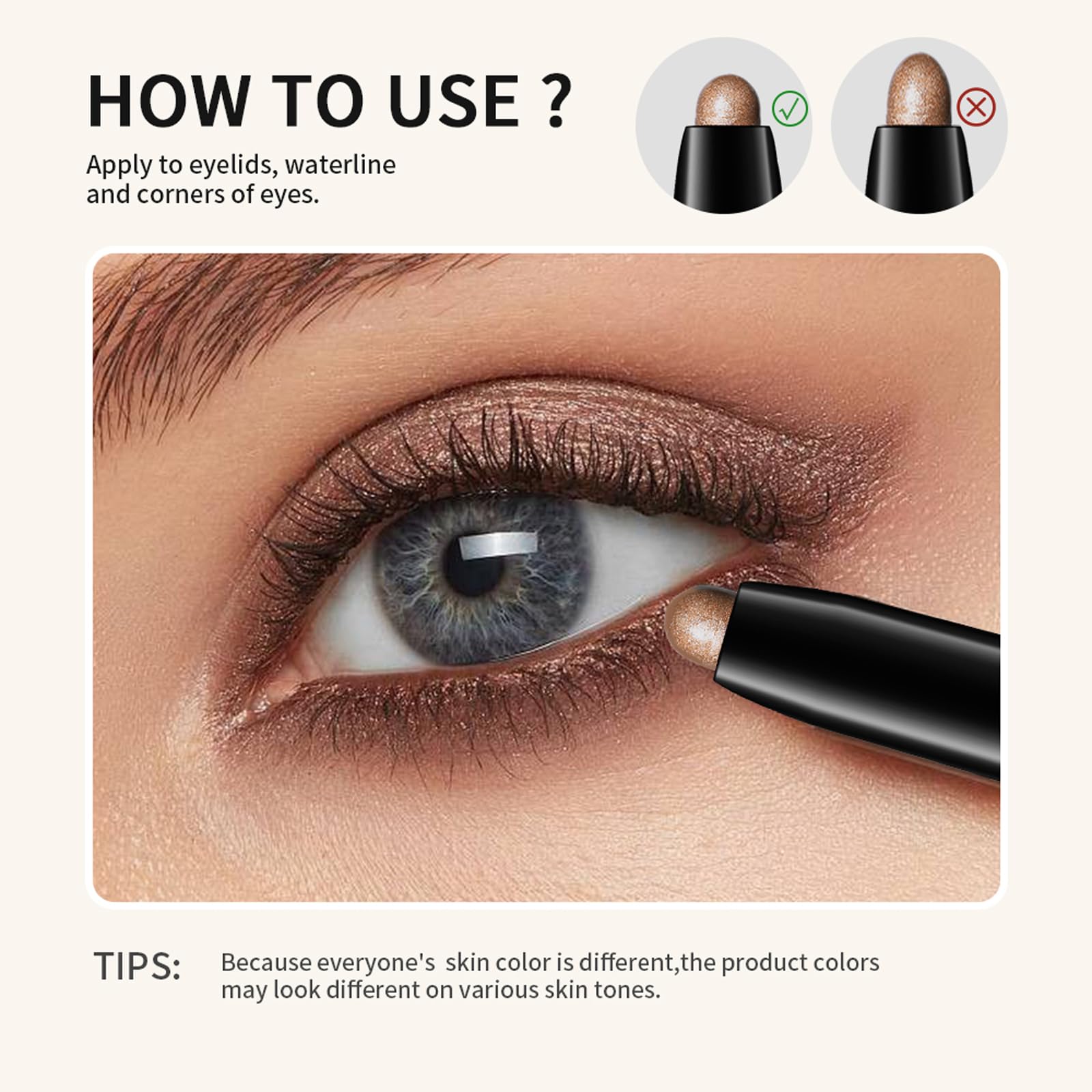 Chifure Eyeshadow Stick with smudge-proof finish for reliable color