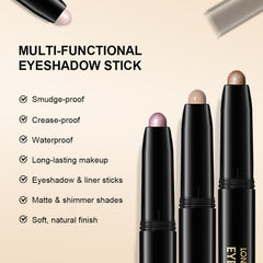 Chifure Waterproof Eyeshadow Stick swatch shows smudge-proof wear