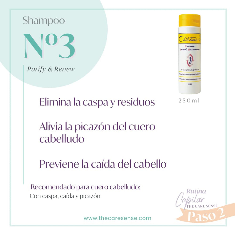 Chihtsai No 3 Shampoo foamy lather cleanses itchy scalp