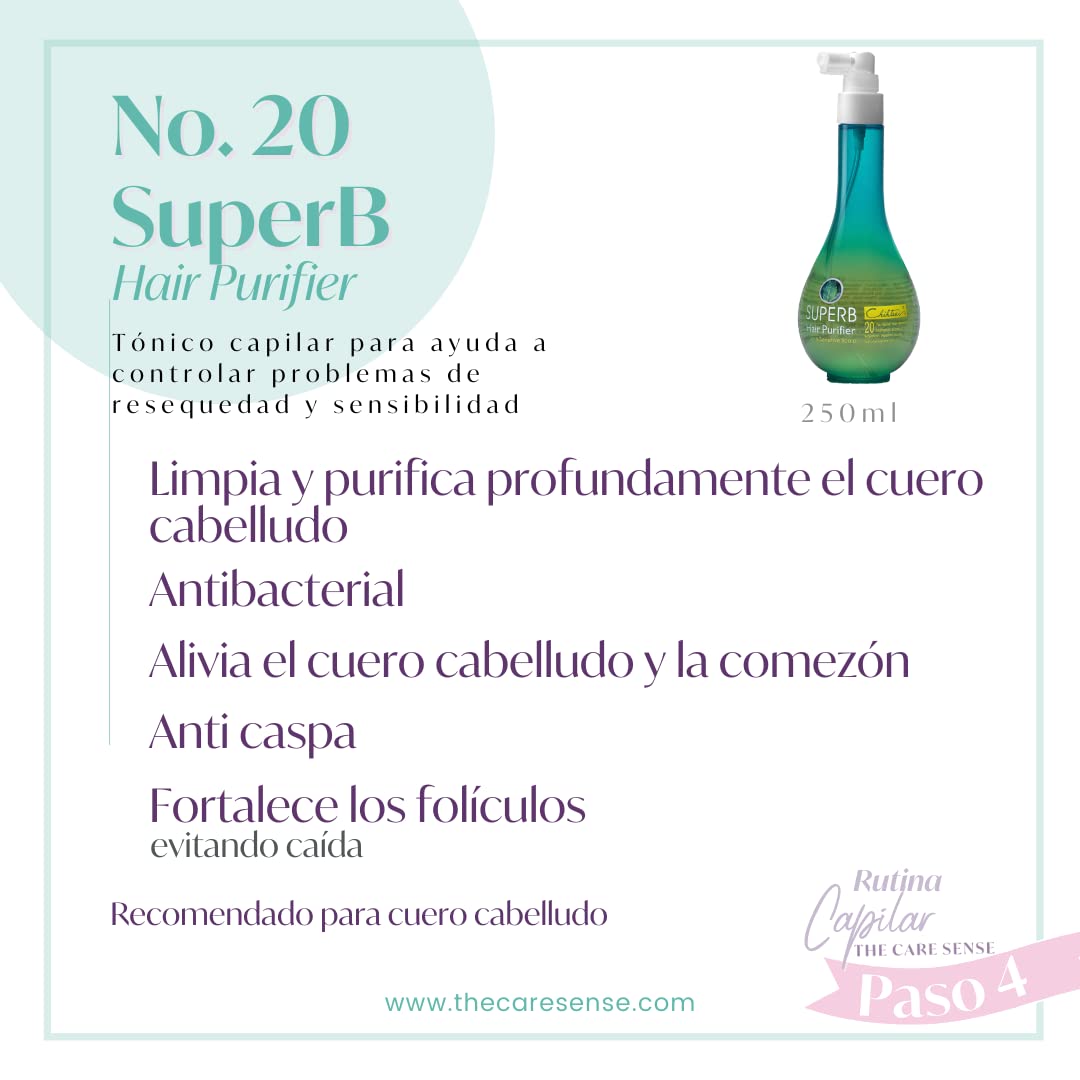 Chihtsai No.20 spray demonstrates dry scalp care and nourishment.