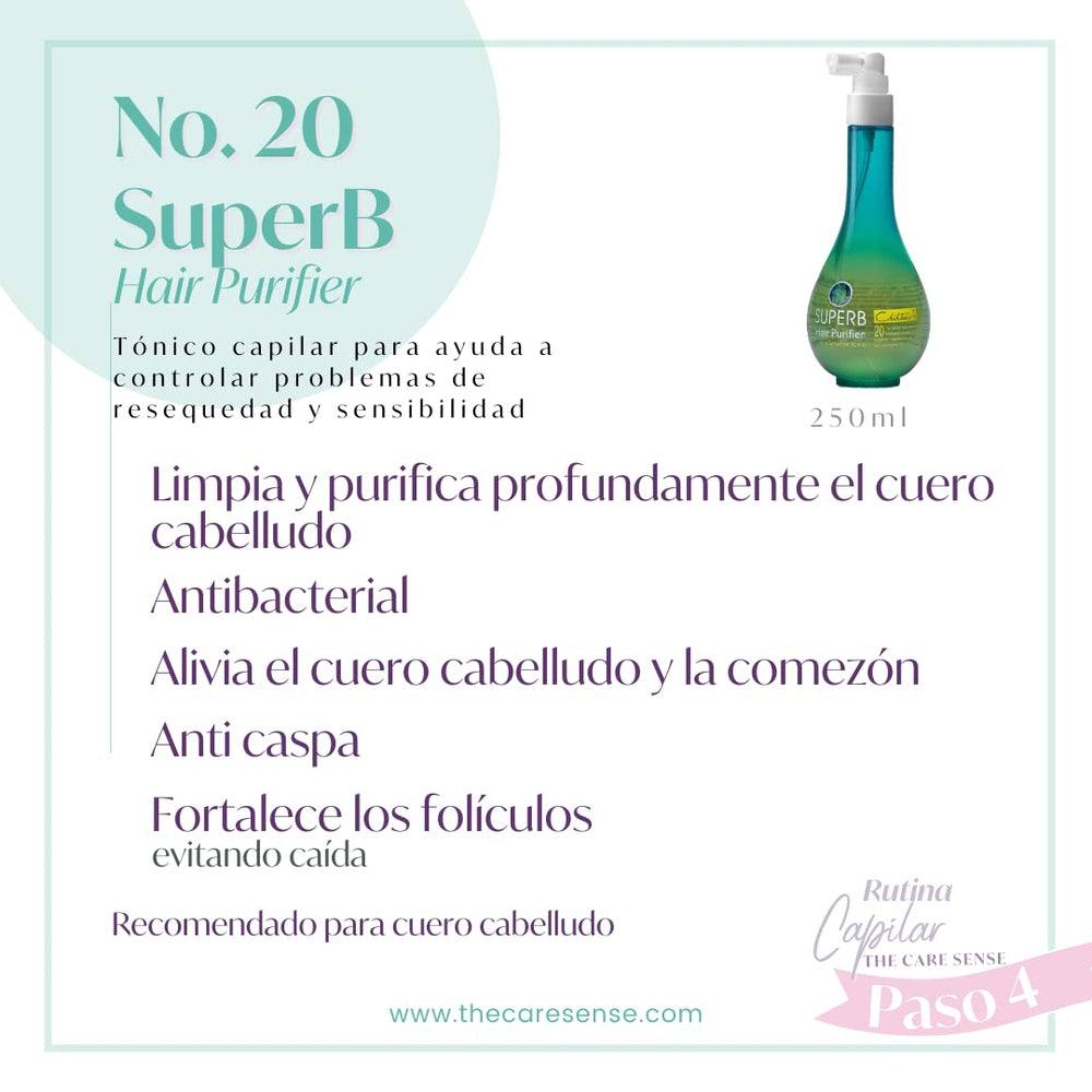 Chihtsai No.20 spray demonstrates dry scalp care and nourishment.