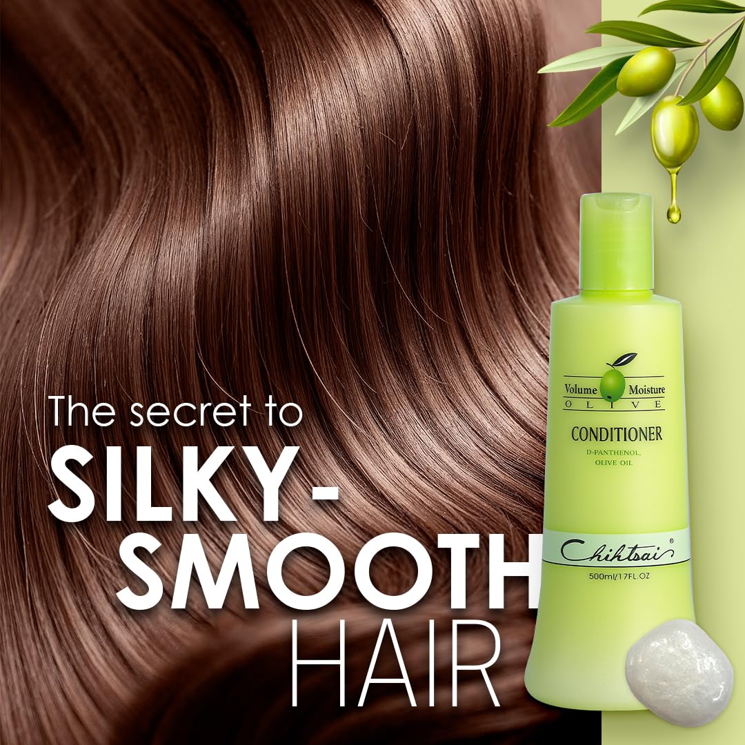 Chihtsai Olive Conditioner with olive oil visual emphasizes nourishment