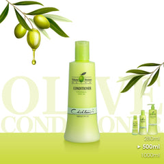 Chihtsai Olive Conditioner pour action on palm demonstrates easy application