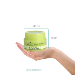 Close-up of ingredients in Chihtsai Olive Instant Treatment highlights olive oil benefits.