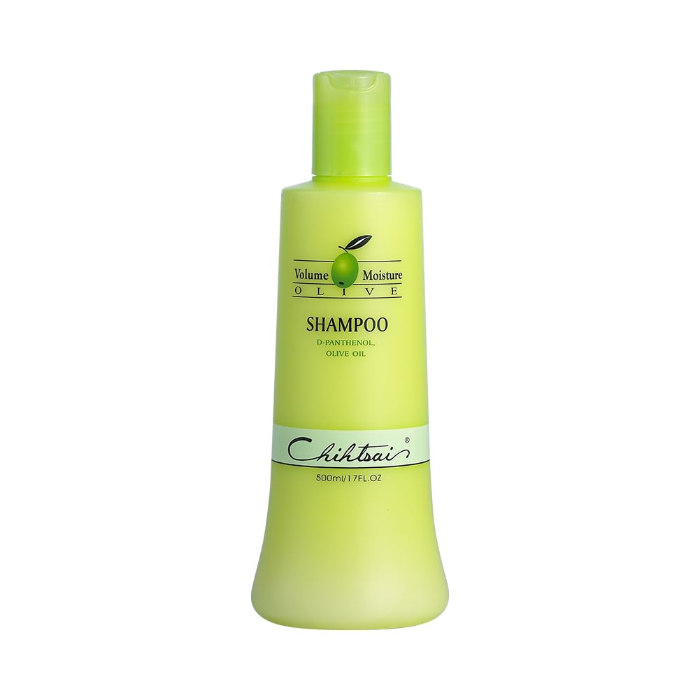 Chihtsai Volume Moisture Olive Shampoo bottle ready for cleansing and nourishment.