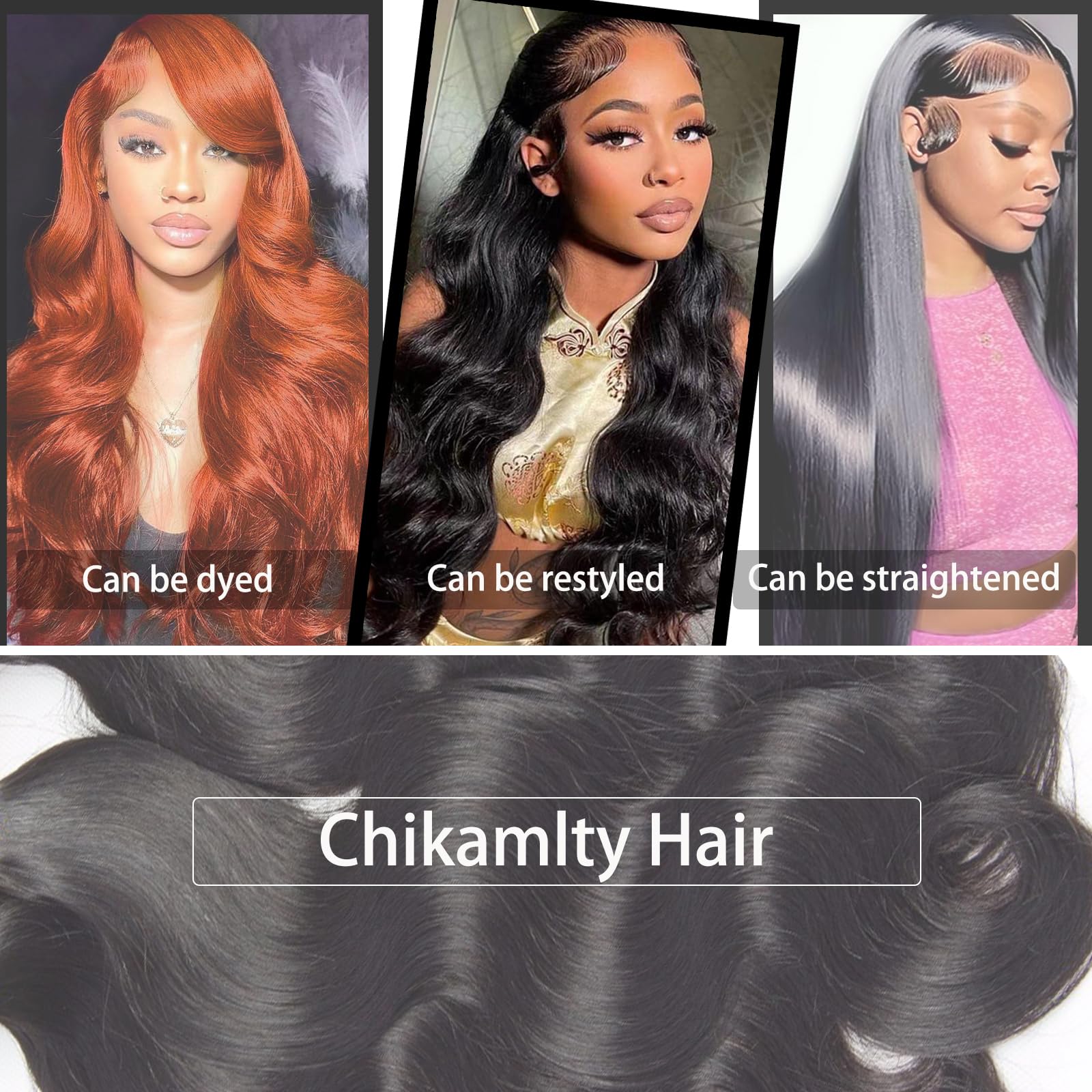 Chikamlty bleachable hair allows color customization without compromising texture.