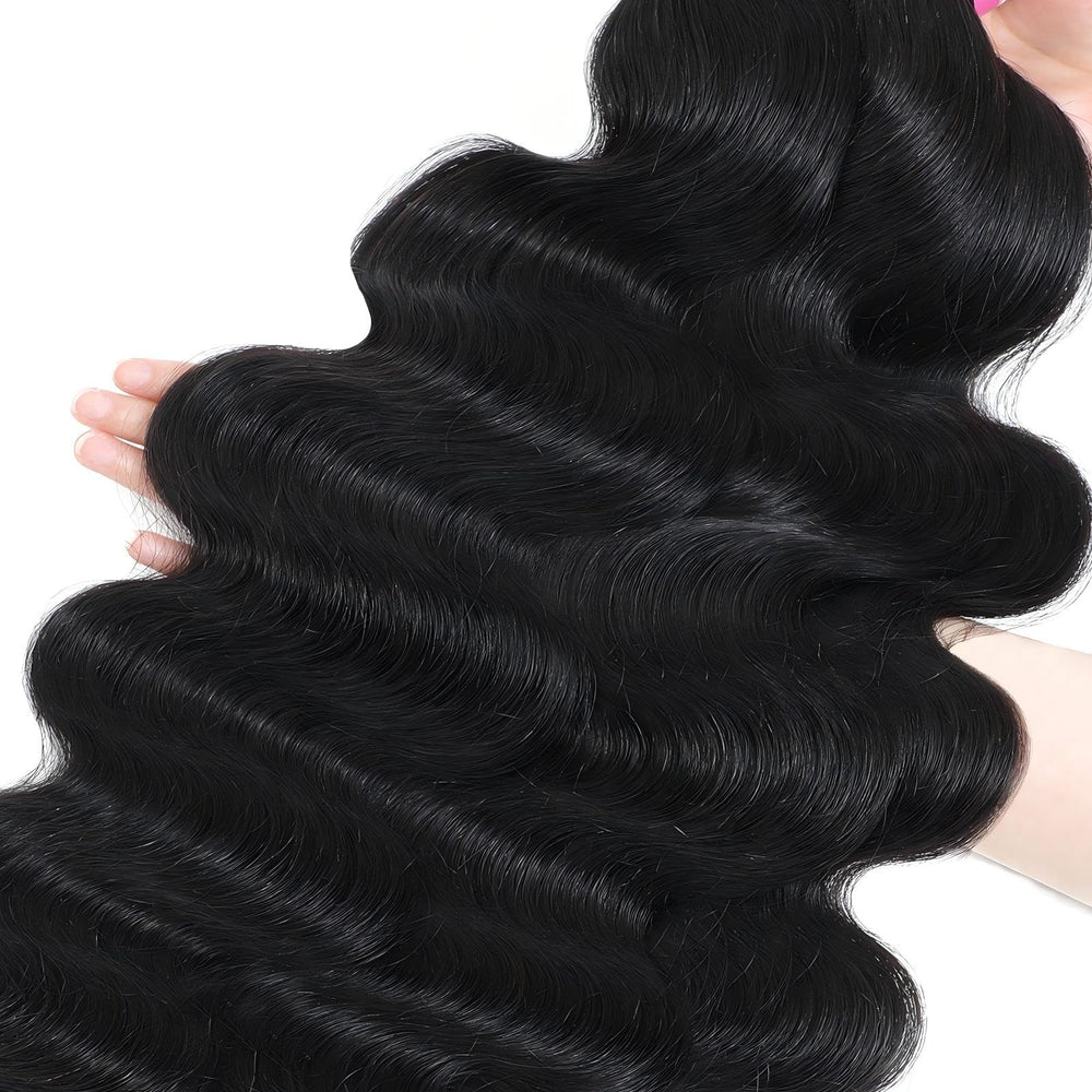 Chikamlty bundle on model demonstrates real-world blending with existing hair.
