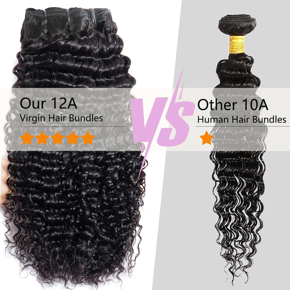 Chikamlty deep wave bundle 20 inch full-bodied curls for daily wear