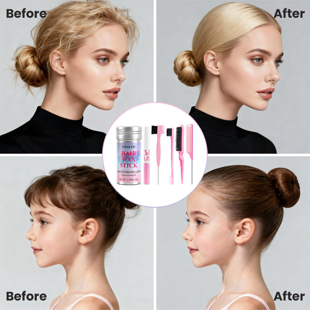 Chikyo Hair Finishing Stick shapes baby hairs along the hairline