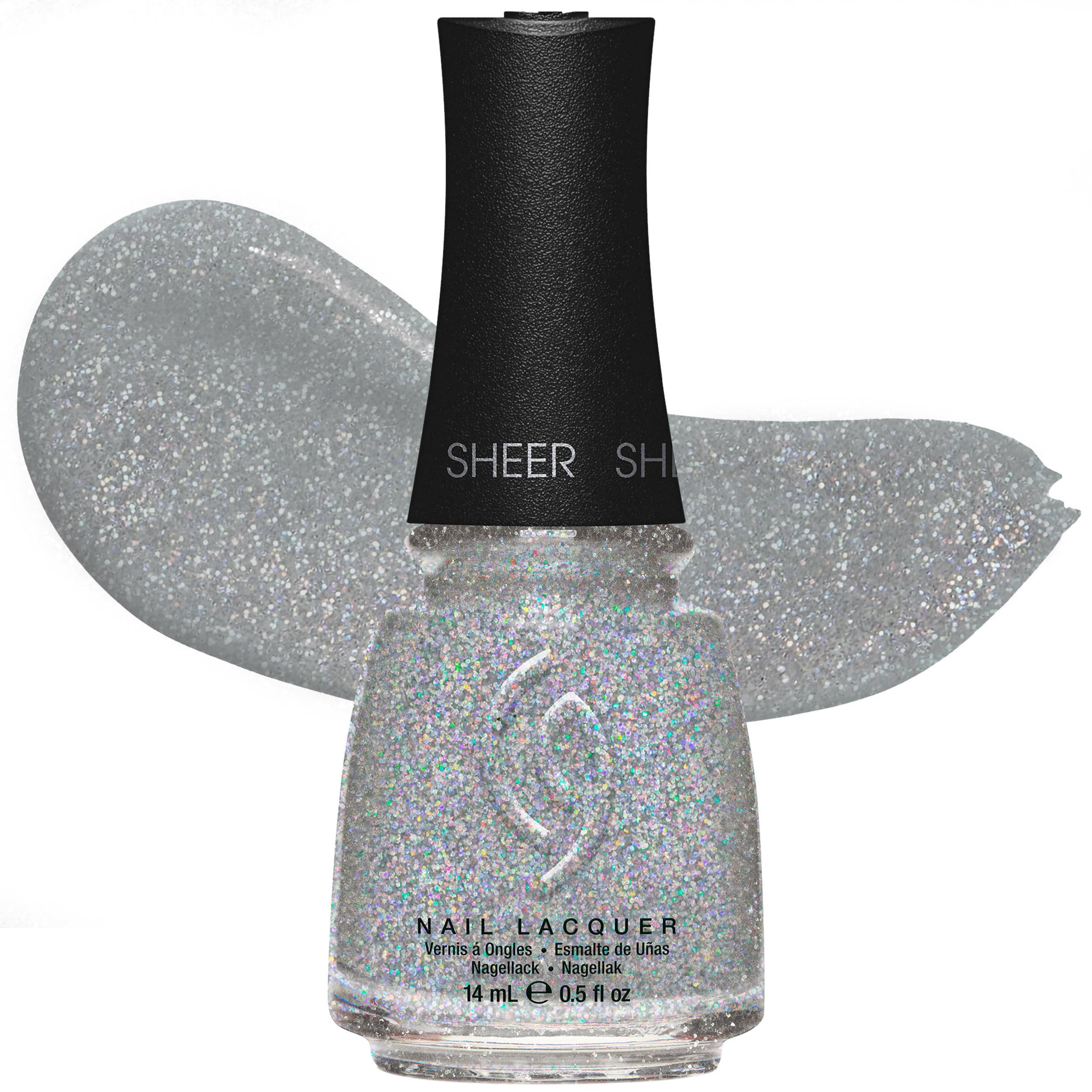 China Glaze Fairy Dust packaging image highlights 0.5 fl oz bottle and quick-dry formula.