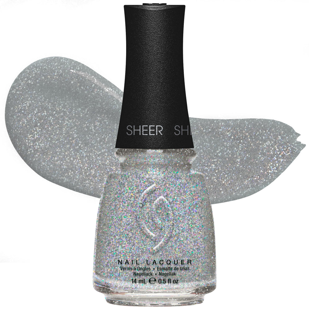 China Glaze Fairy Dust packaging image highlights 0.5 fl oz bottle and quick-dry formula.