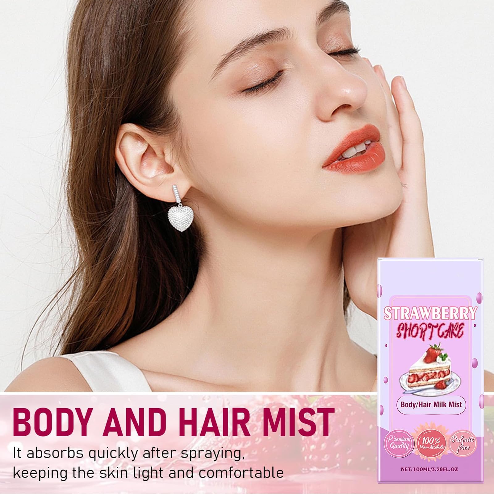 Chinosuo sweet milk body mist application on skin for light moisture