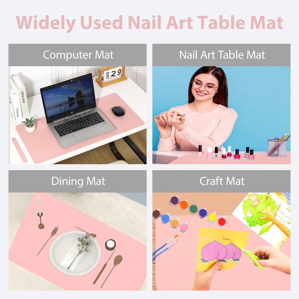 Chiplesier multi-use nail table mat suitable for salon or home setups