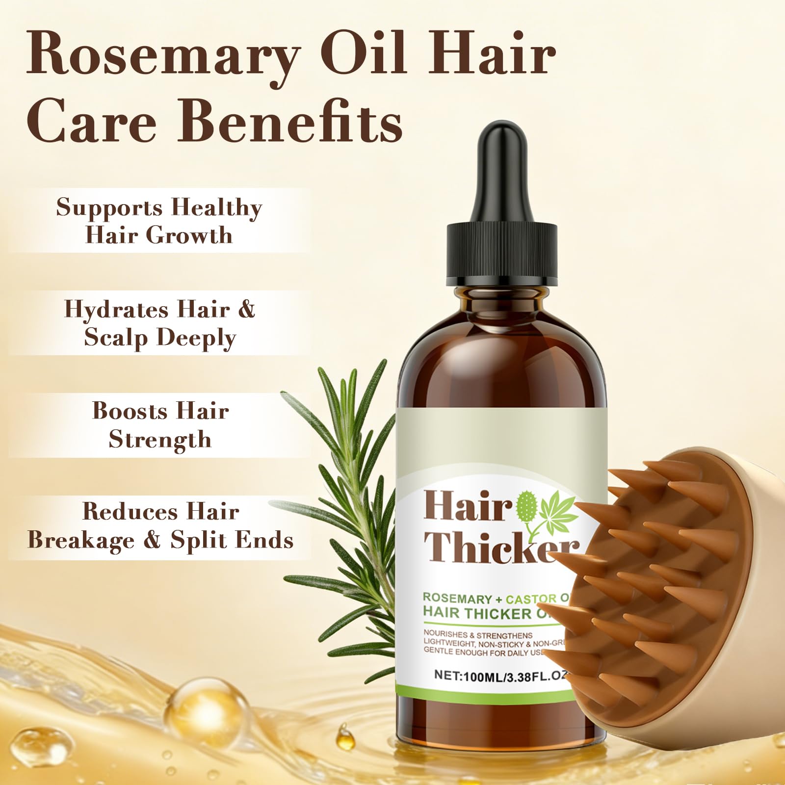 ChLNDalin hair growth oil application demonstrates easy daily use and quick absorption.