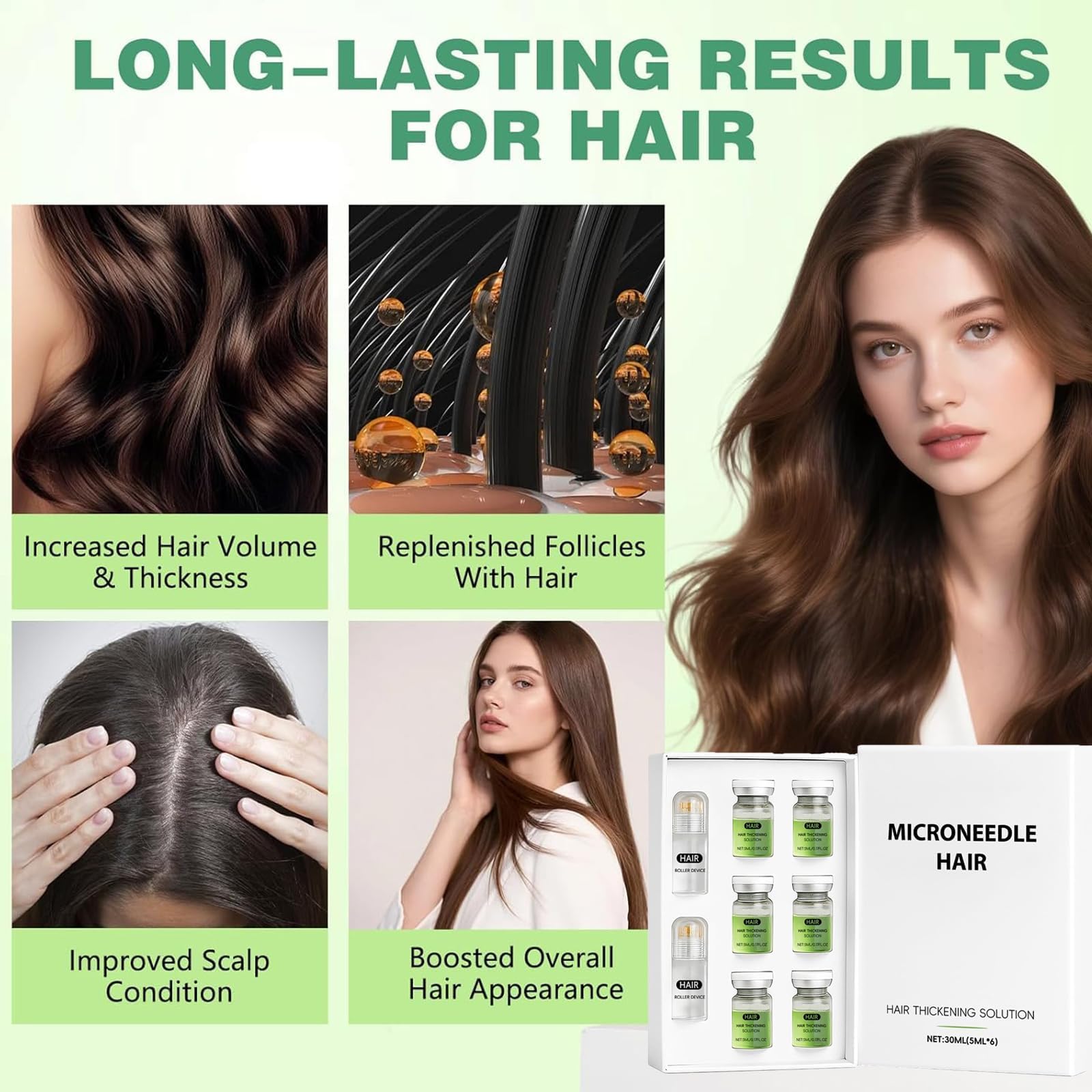 ChLNDalin Hair Growth System application on scalp demonstrates quick non-greasy absorption.