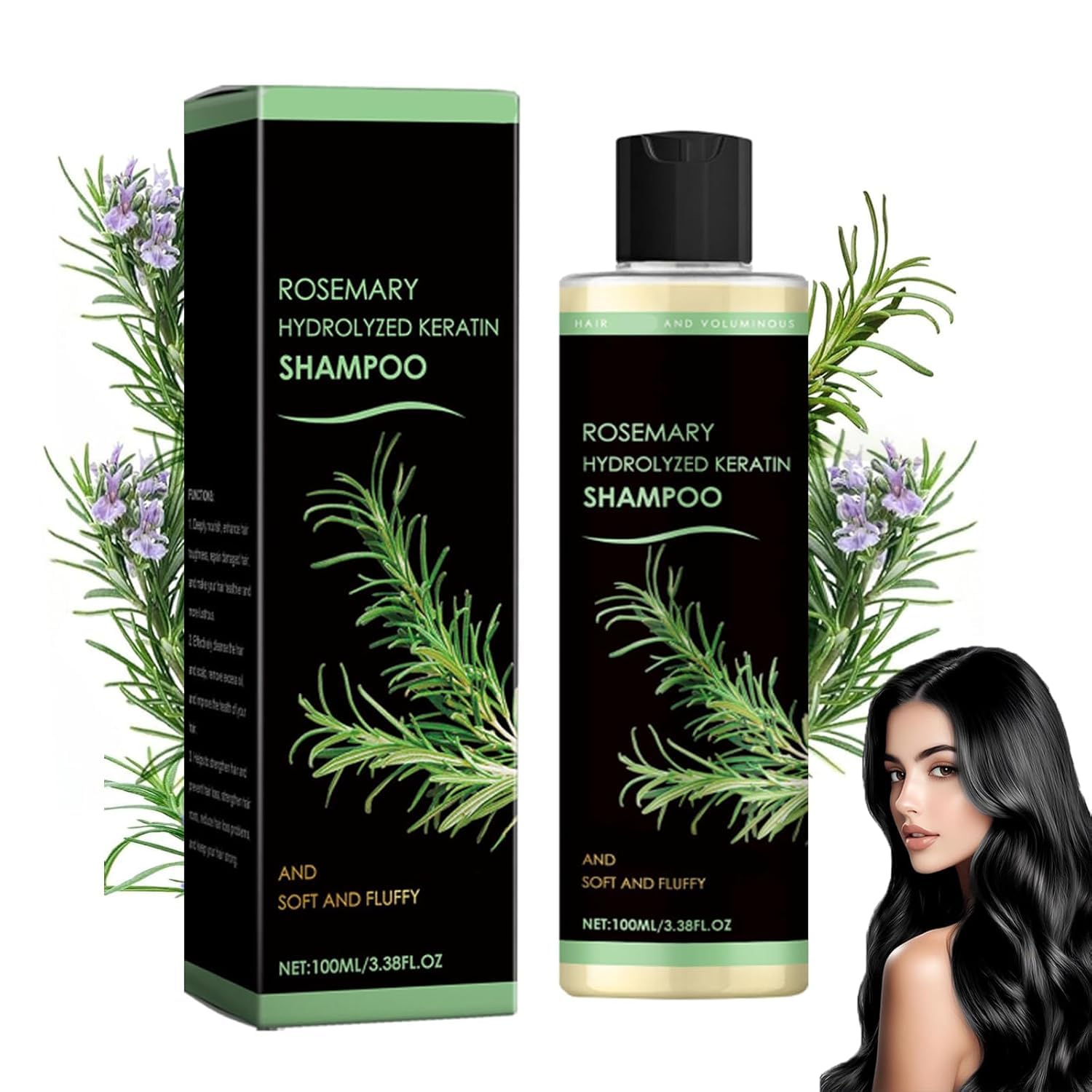 ChLNDalin Rosemary Hair Growth Shampoo bottle highlights nourishing formula for stronger strands.