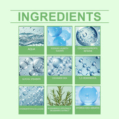 ChLNDalin rosemary shampoo lather shows gentle cleansing for everyday use.