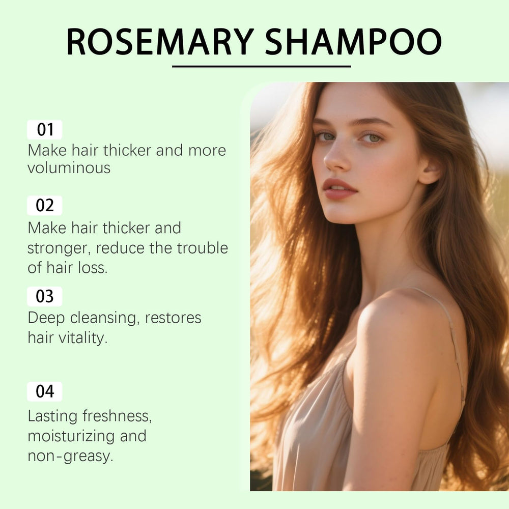 ChLNDalin rosemary shampoo boxed packaging highlights natural ingredients for daily care.