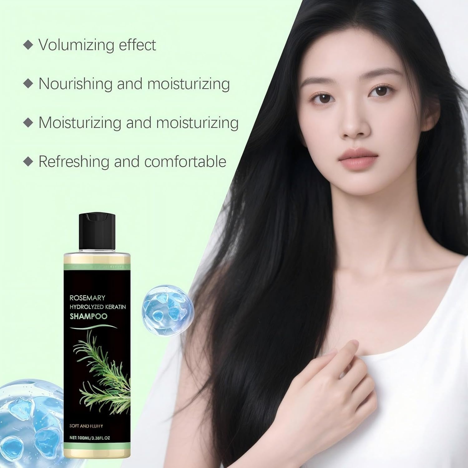 ChLNDalin rosemary shampoo packaging showcases silicone-free formula.