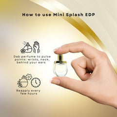 Chloe Nomade mini spray application demonstrating easy reapplication.