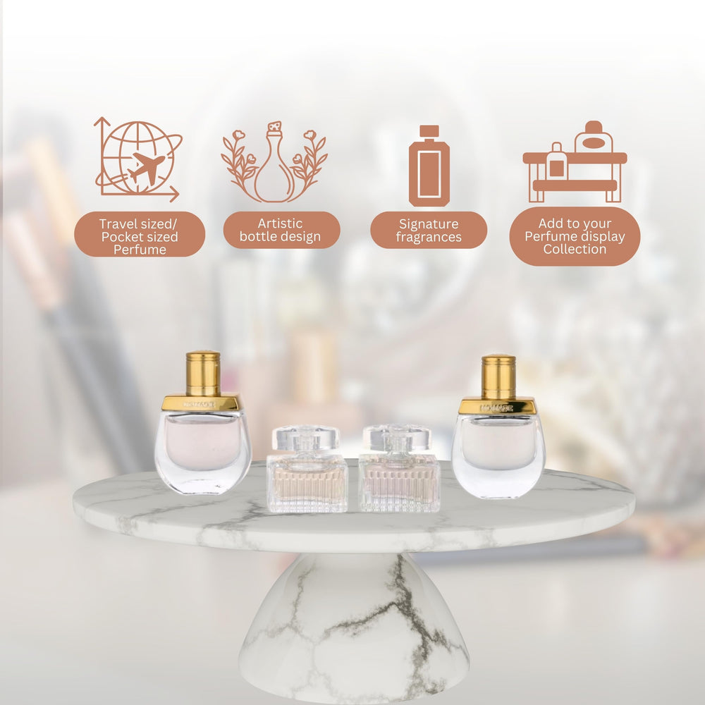 Chloé Rose Tangerine EDT mini bottle close-up for on-the-go testing