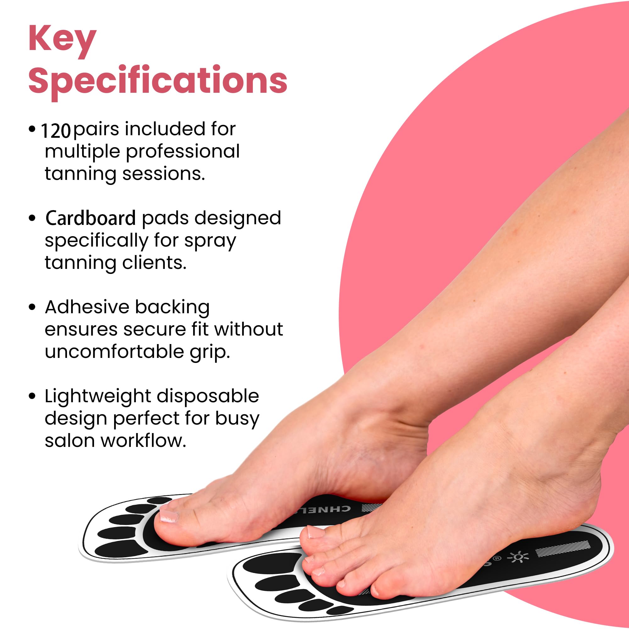 CHNELSS non-slip feet pads prevent slipping on damp floors during tanning