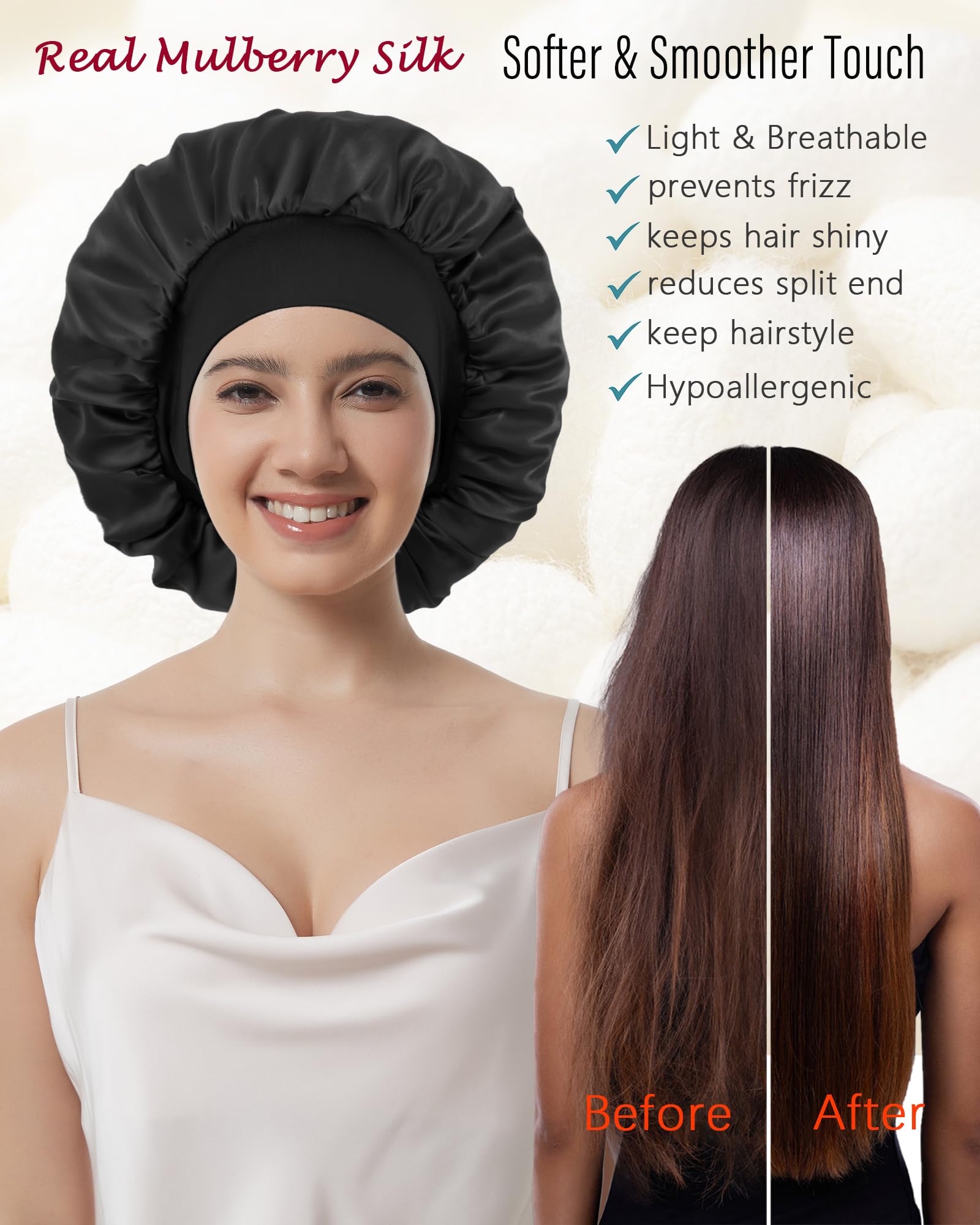 Choshion silk bonnet showing double-layer reversible design