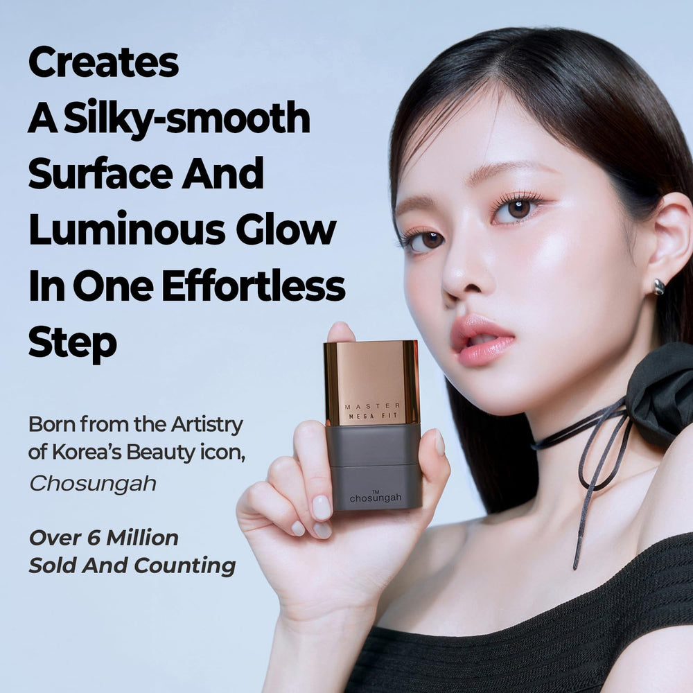 CHOSUNGAH BEAUTY Mega Fit Master Glow Stick melts into skin for a ceramic-smooth finish