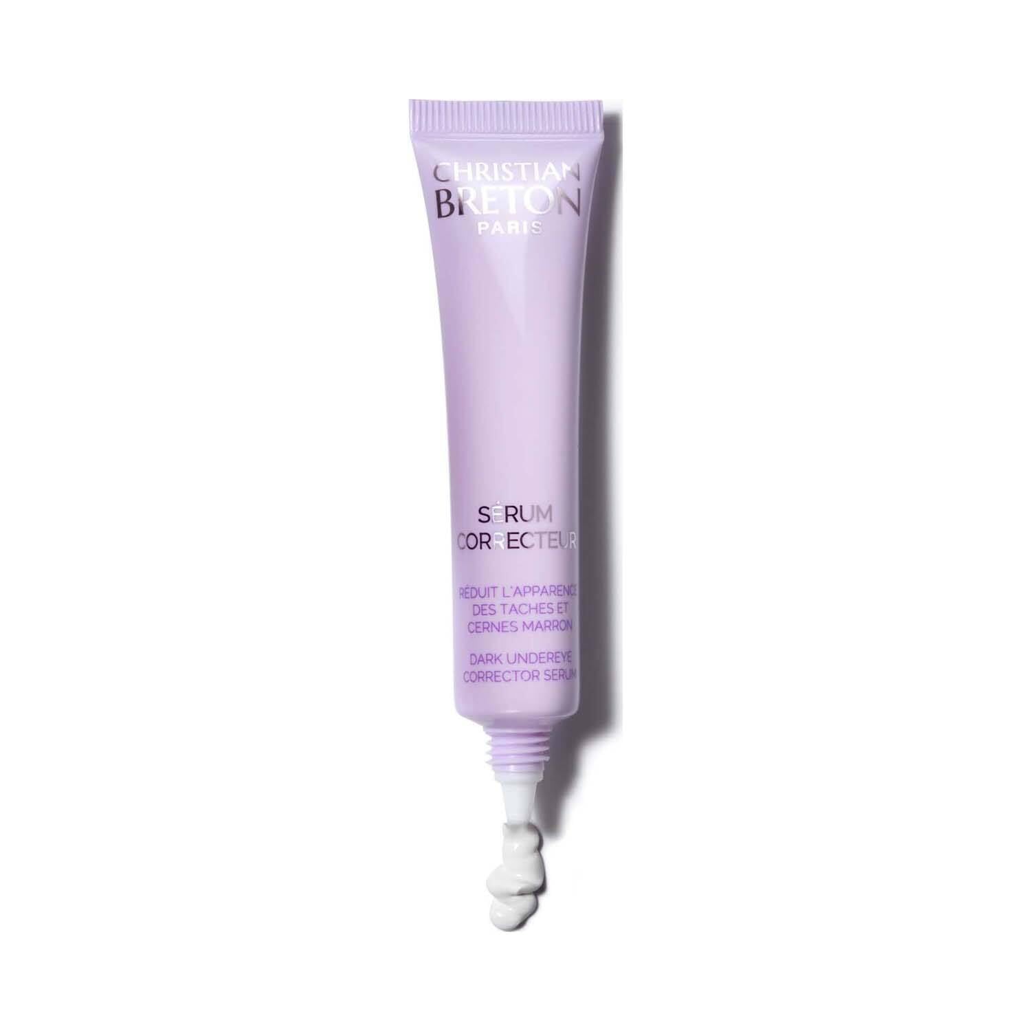 Christian BRETON under-eye serum application gently pat for hydration.