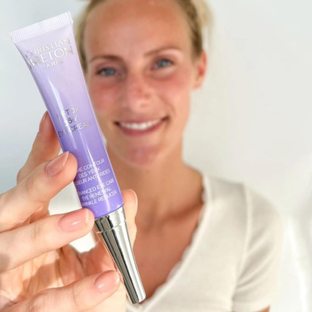 Christian BRETON Liftox 360 Eye Cream close-up texture showing silky, fast-absorbing formula