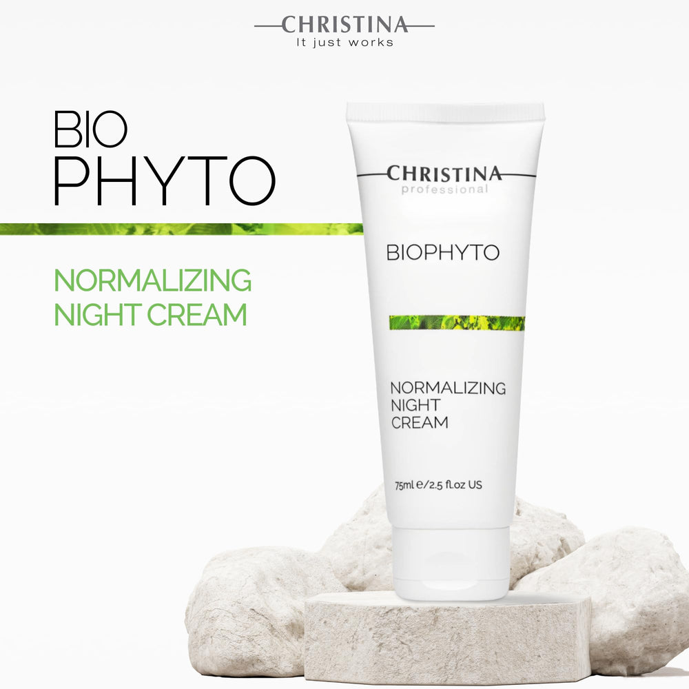 CHRISTINA Bio Phyto Normalizing Night Cream vitamin E nourishes and protects without heaviness.
