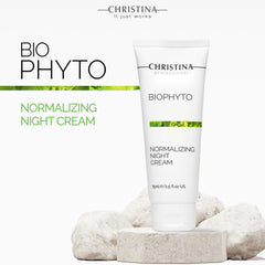 CHRISTINA Bio Phyto Normalizing Night Cream vitamin E nourishes and protects without heaviness.