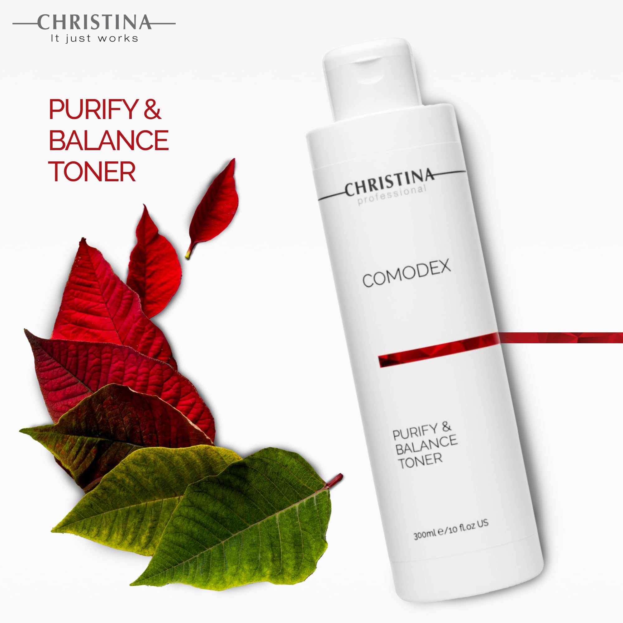 Christina Comodex Purify cotton-pad on face: removes impurities in a swipe