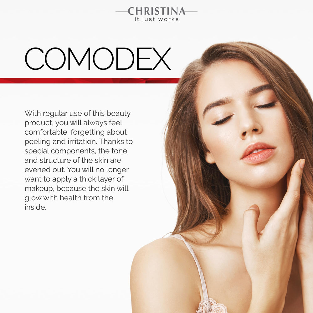 Christina Comodex serum glow after use hints at radiant, energized skin