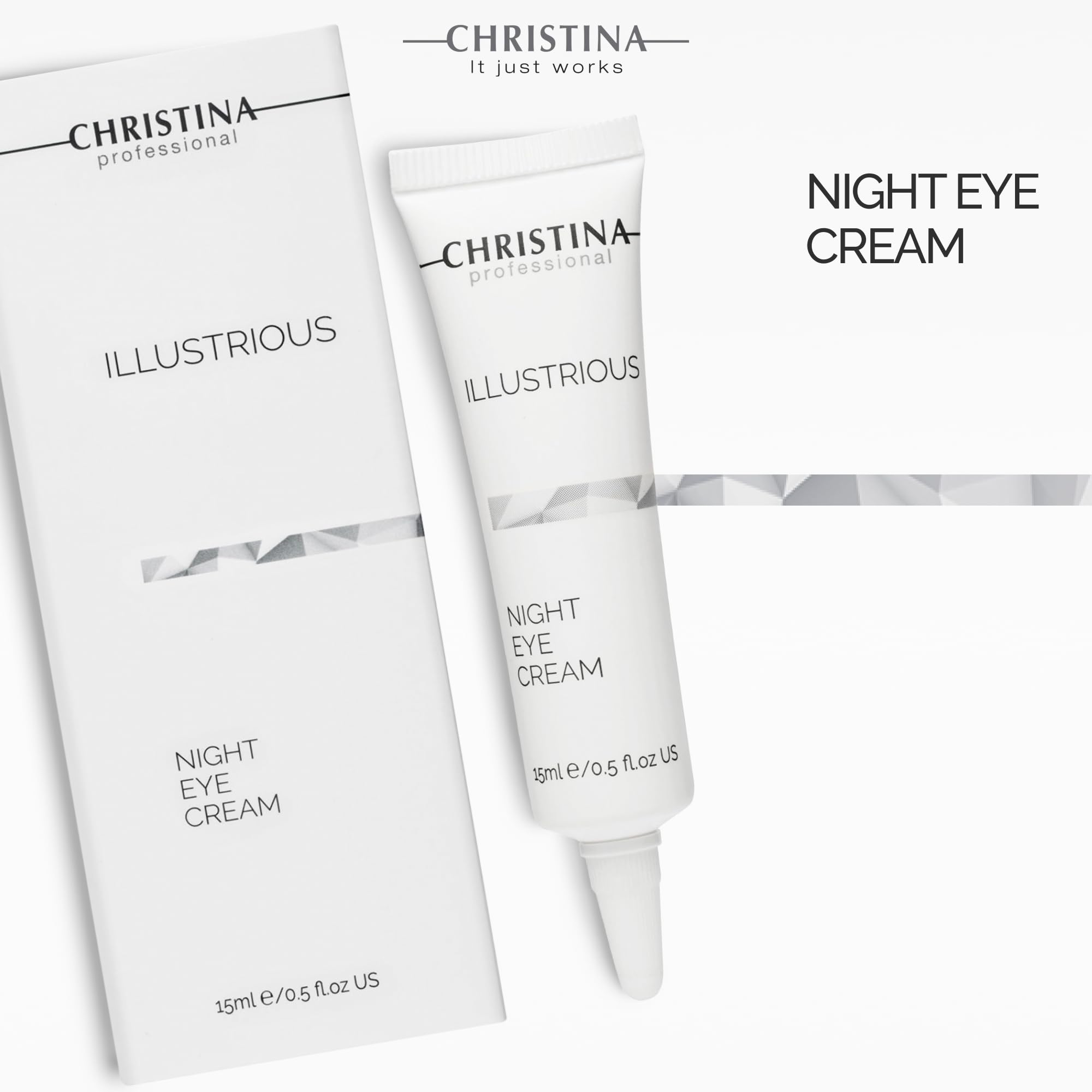 Nighttime skincare routine featuring CHRISTINA Illustrious Night Eye Cream
