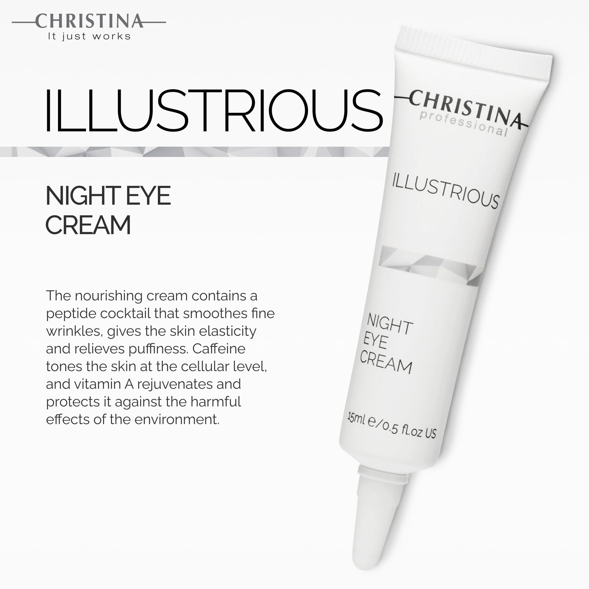 Texture swatch of CHRISTINA Illustrious Night Eye Cream showing creamy formula