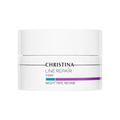 CHRISTINA Line Repair Night Cream bottle close-up highlighting hydration potential.