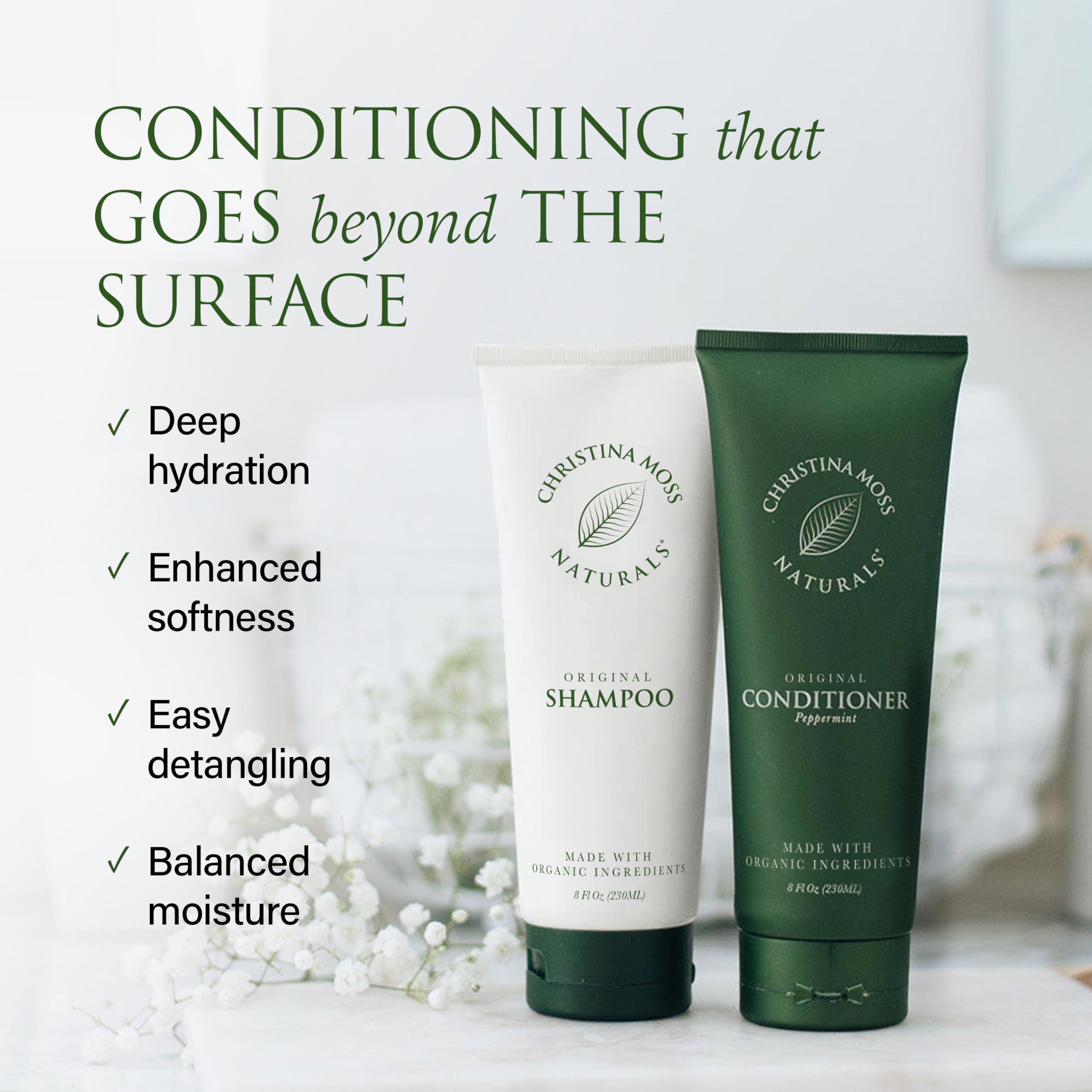 Christina Moss Naturals conditioner color-treated hair safe formula for daily conditioning