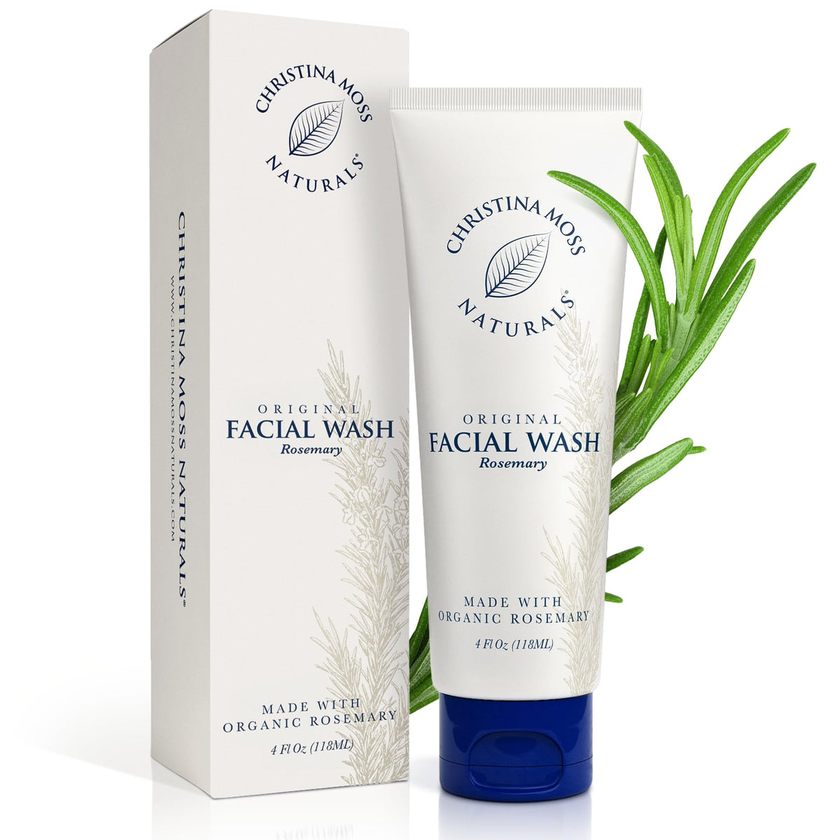 Christina Moss Naturals face wash foaming bottle for gentle daily cleansing