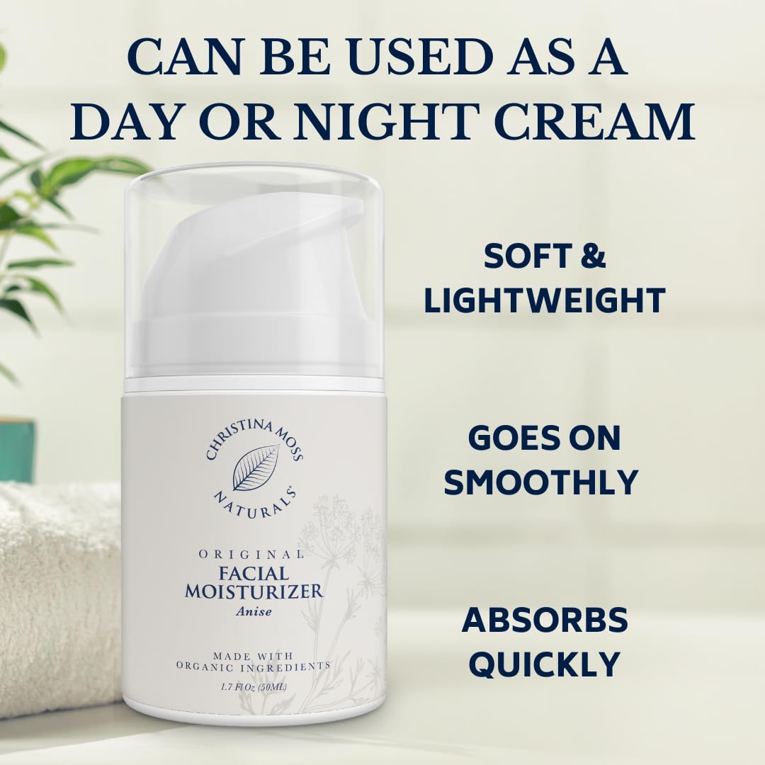 Versatile use as night, hand, or neck cream with Christina Moss Naturals Original Moisturizer.