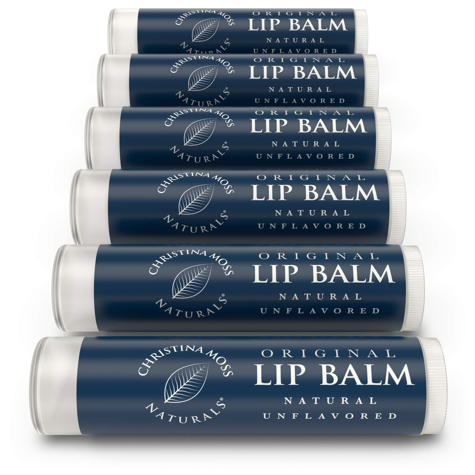 Premium packaging of Christina Moss Naturals lip balm