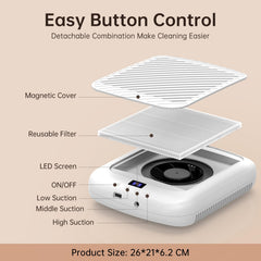 CHRISTINE SHELLY nail dust collector control panel, precise adjustable suction for nails.