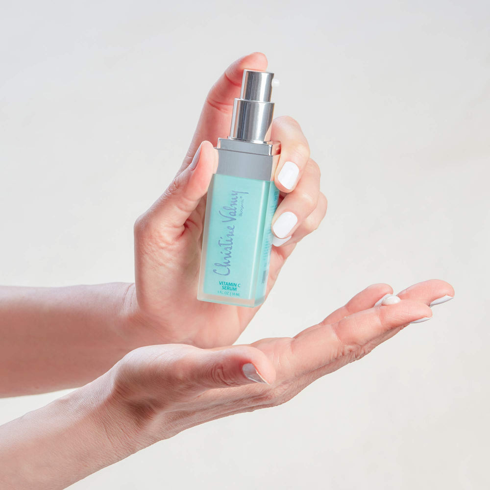 Christine Valmy massage area showing simple application routine