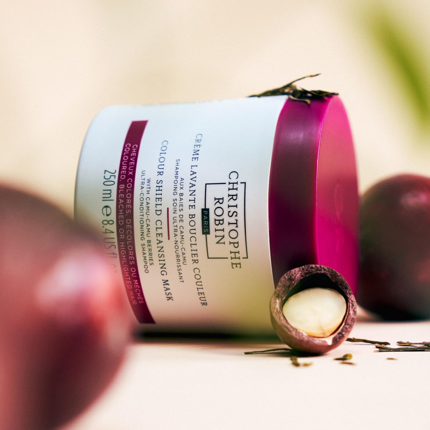 Christophe Robin Color Shield Cleansing Mask soft-shine-veil promotes silky feel and radiance.
