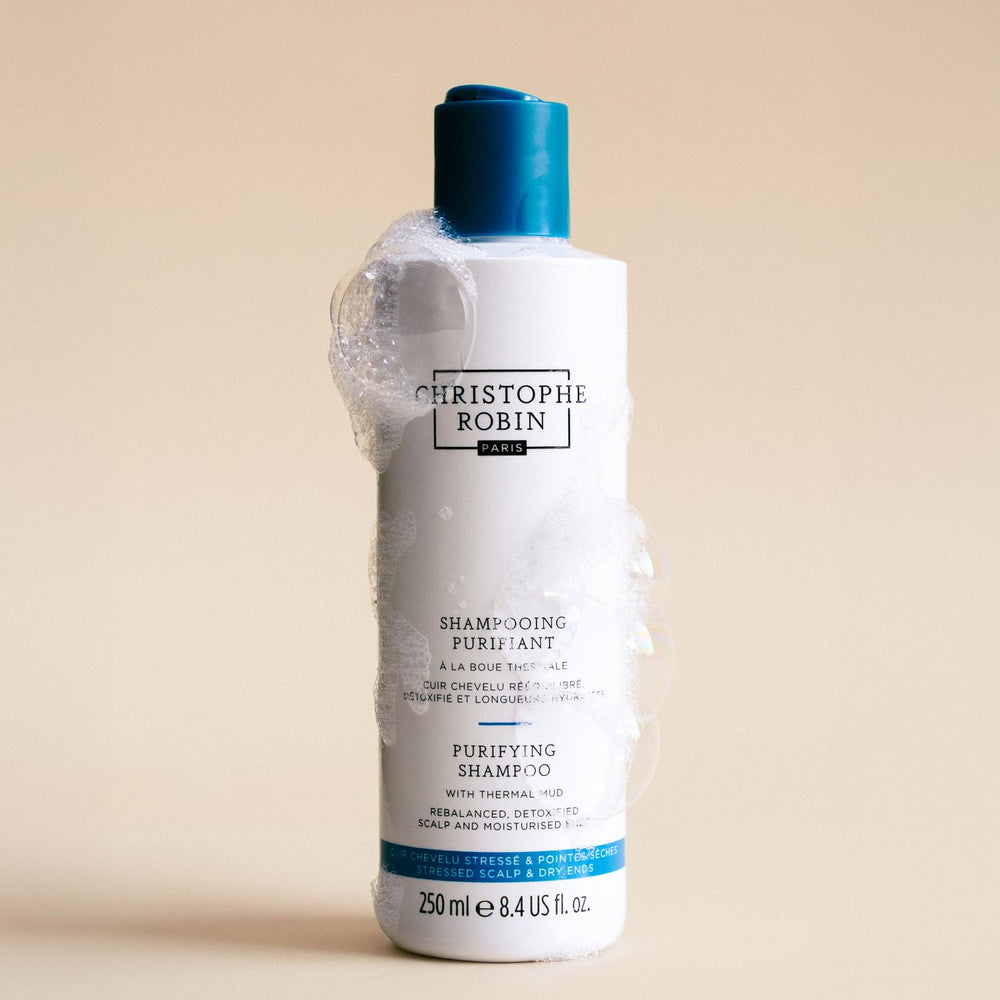 Christophe Robin Purifying Shampoo mineral complex re-mineralizes the scalp