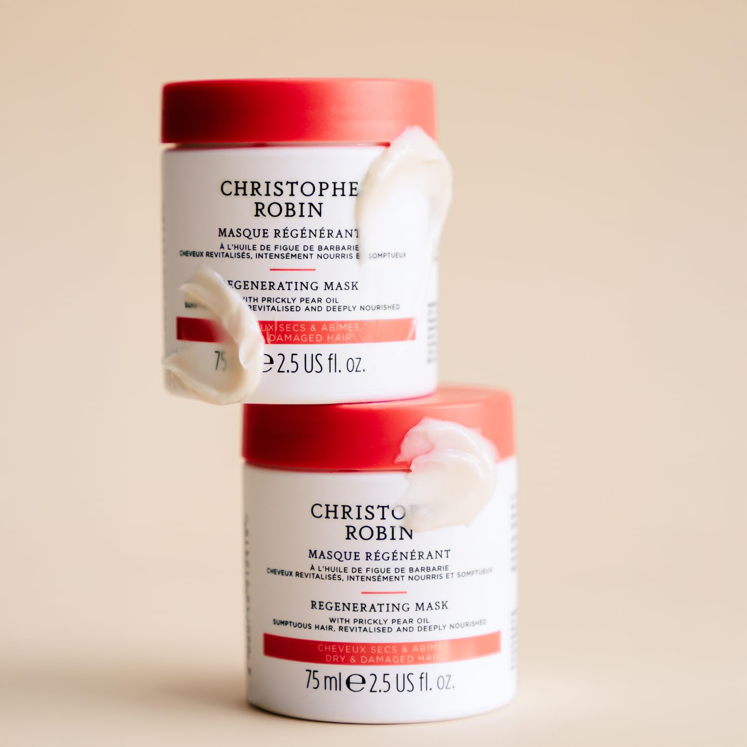 Travel-size Christophe Robin Regenerating Mask for on-the-go hair care